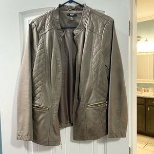 Faux Leather Quilted Jacket Size XL or 0X